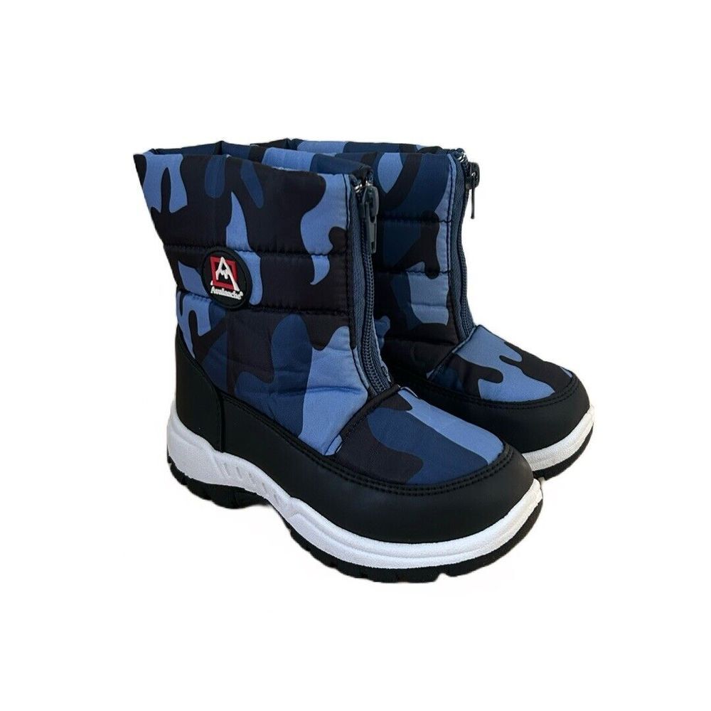 Avalanche Toddler Unisex Snow Boots Child Winter Boots Blue Camo Size 9 New‎